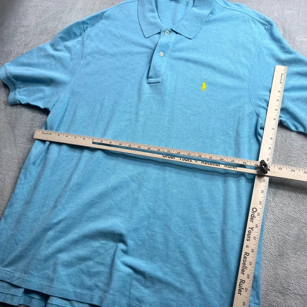 Polo Ralph Lauren Mens 2XB Big Heather Blue Short Sleeve‎ Pony Logo Polo Shirt